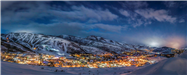 A Ski Town at Night